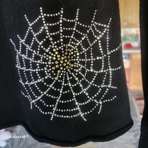 Beautiful beaded spider 🕷 web LS shirt. 🖤 - Picture 2 of 8